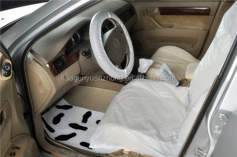 Car Clean Set 5 In 1 Disposable Plastic Interior Car Protection Kit