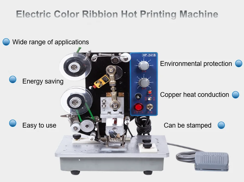 Electric Color Ribbon Printer - Batch Code Printing Machine