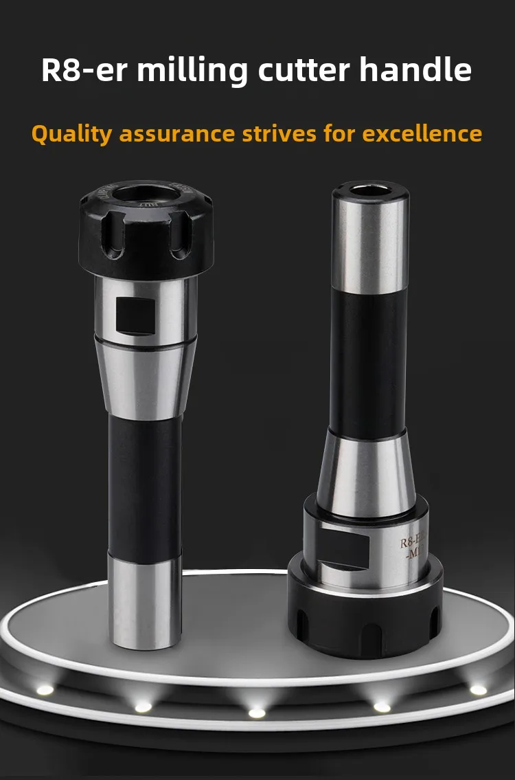 R8 High Precision Turret Milling Machine Tool Holder with ER Body Spring Collet Chuck Manual Set for ER20/25/32 manufacture