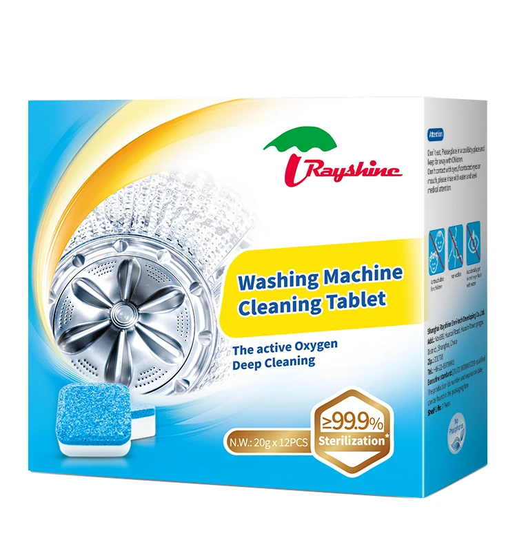 Active Oxygen Deep Cleaning Washing Machine Cleaner Tablets 20g X12 Pcs