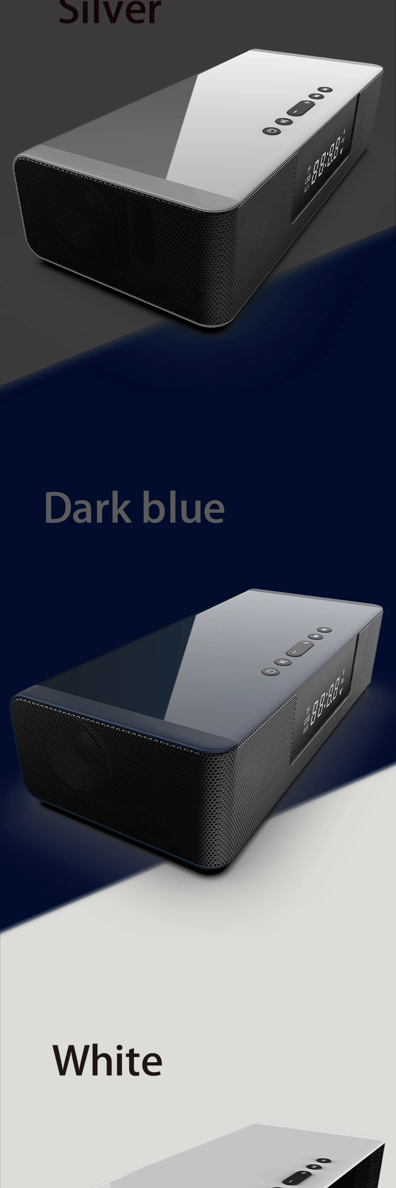 Newest Super Bass Desktop Sports Hands Free Calling Portable Speaker Waterproof Outdoor Alarm Clock Mini True Wireless Speaker - ANKUX.COM