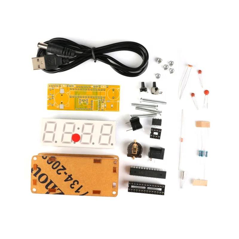 DIY Kit LED Electronic Microcontroller Clock Display Module Digital Tube Clock Diy Electronic Kit Red Blue Green for arduino