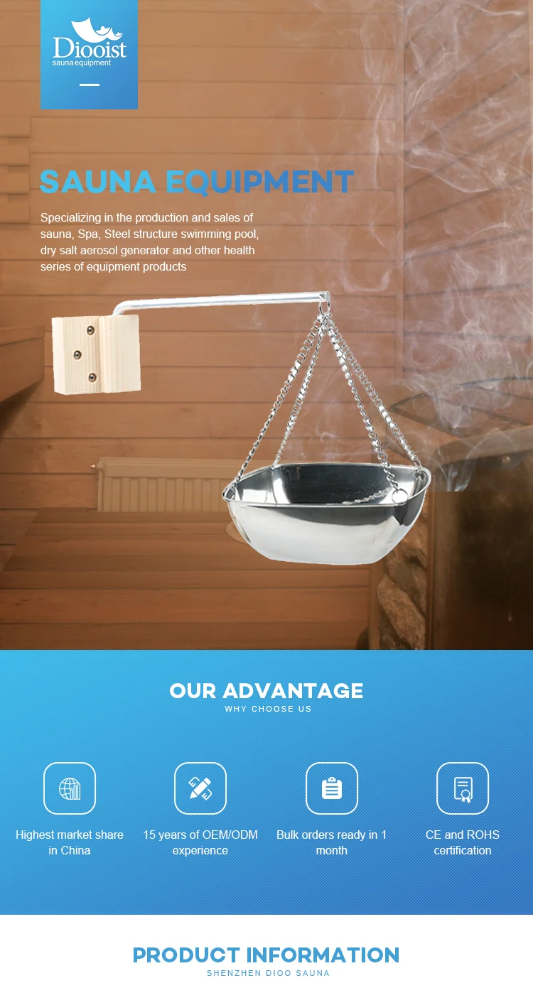 Sauna Accessories Sauna Bath Room Sets Stainless Steel Aroma Bowl