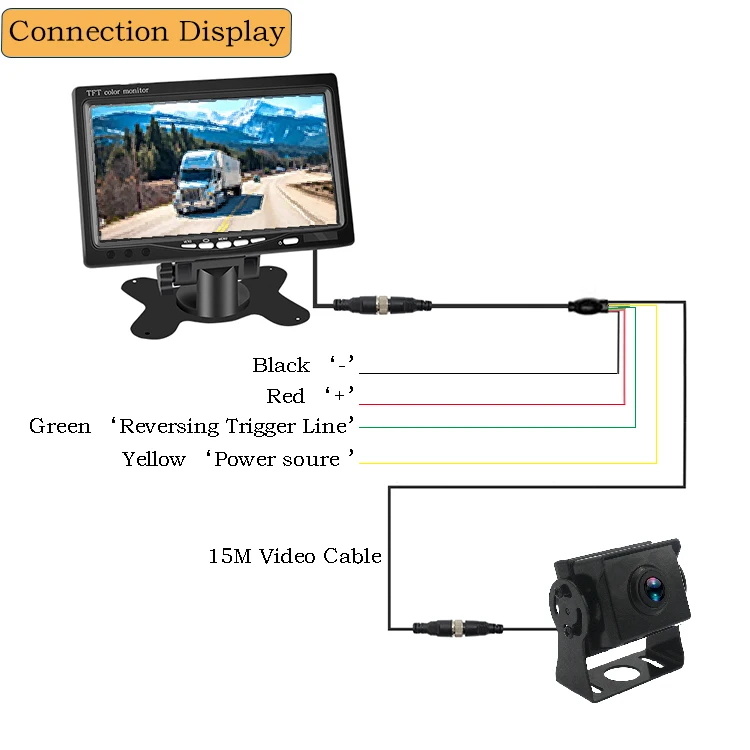 heavy duty vehicle semi truck backup reverse camera 24 volt reverse camera system camera trailer