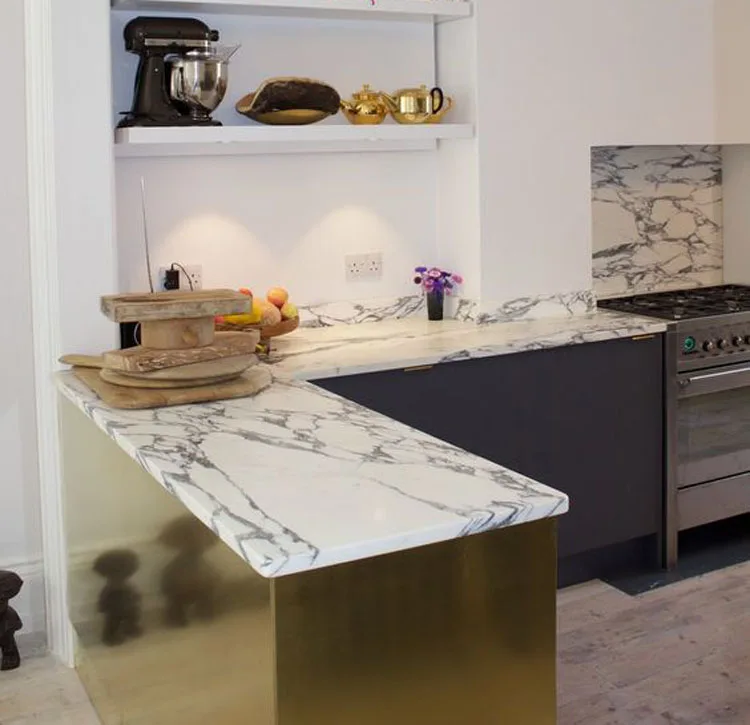 Arabescato White Marble Countertop Kitchen Countertop Display