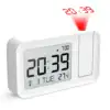 Digital Projection Alarm Clock on Ceiling with Indoor Temperature