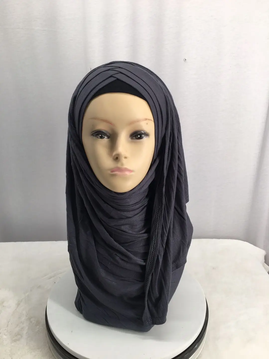 2019 Popular Islamic Muslim Instant Hijab Stretch Three Pre Stitched 3775