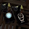 Smart Called Flash Light Luminous tempered phone Case for iPhone X 11pro 360 Degree Protect Luxurious Slim Strong Phone cover