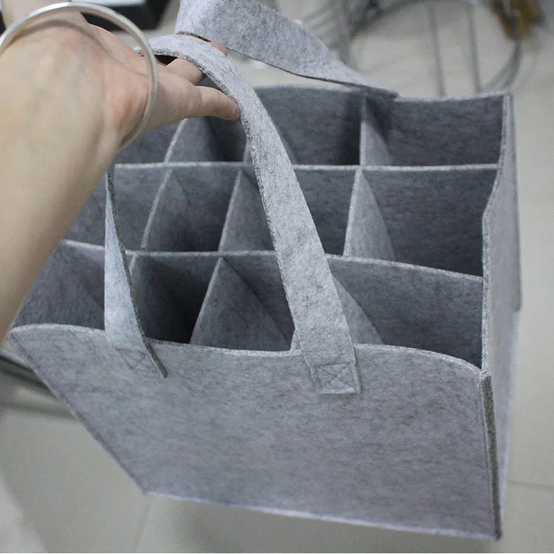 cusotomize size and color felt bottle holder bag