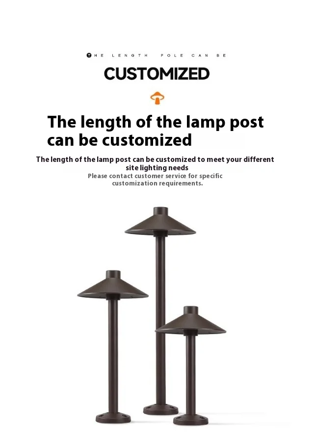 product led low voltage lawn lights brass led bollard garden light with brass thread stake-0