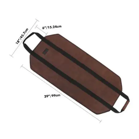 Heavy Duty Waxed 16oz Canvas Firewood carrying bag custom tote bag log holder