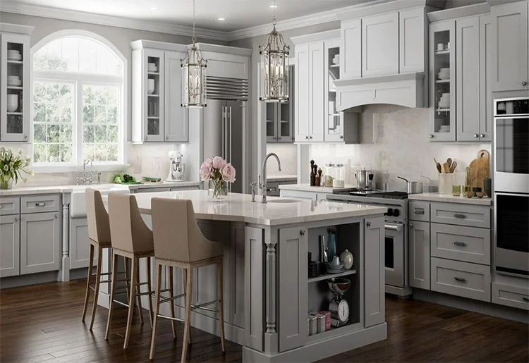 Hs-cg1519 Modern Design Home High Gloss Grey Lacquer Shaker Kitchen ...