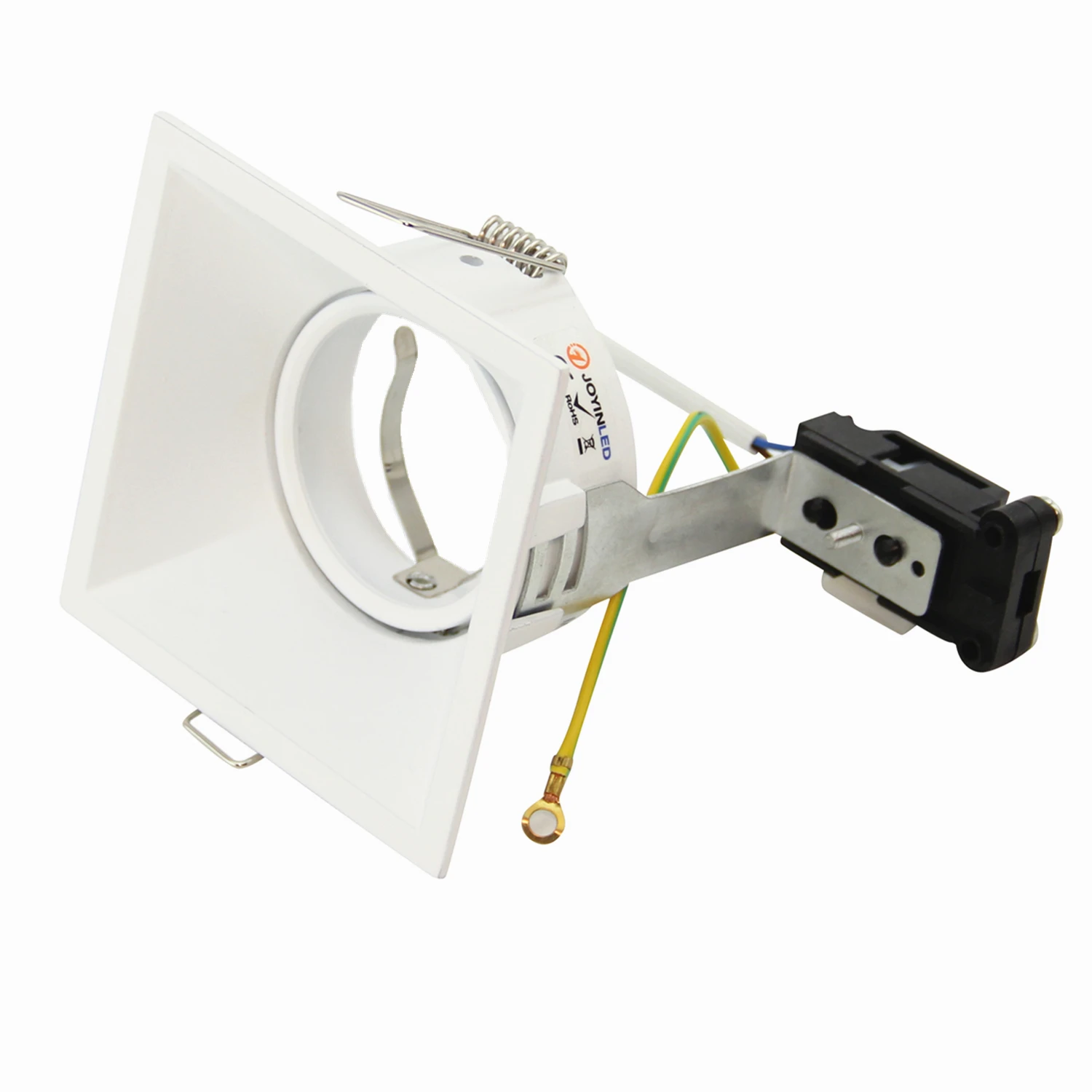 Square Mr16 Led Spotlight Frame White GU10 Fixture Frame For Led Ceiling Downlight