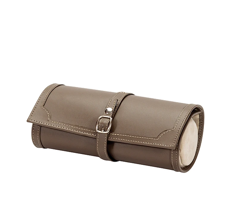 Portable Leather Roll Up Jewelry Organizer Foldable Travel Jewelry Roll