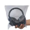 Clothes and plush toys packaging One side clear one side white zipper top OPP bags with warning message printing
