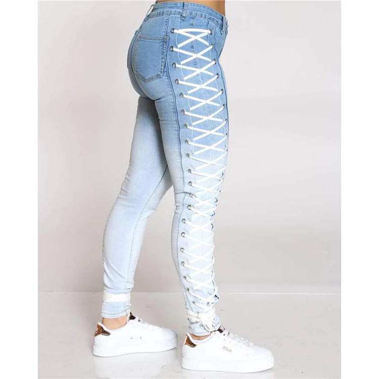 Hot Selling Apparel Fashion Clothing For Women 2021 Women Trousers Denim Jeans Trousers Lady Women Jeans