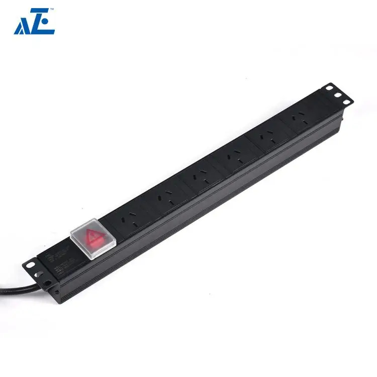 1U Rack Mount 6 Outlet Power Distribution Unit for Telecom