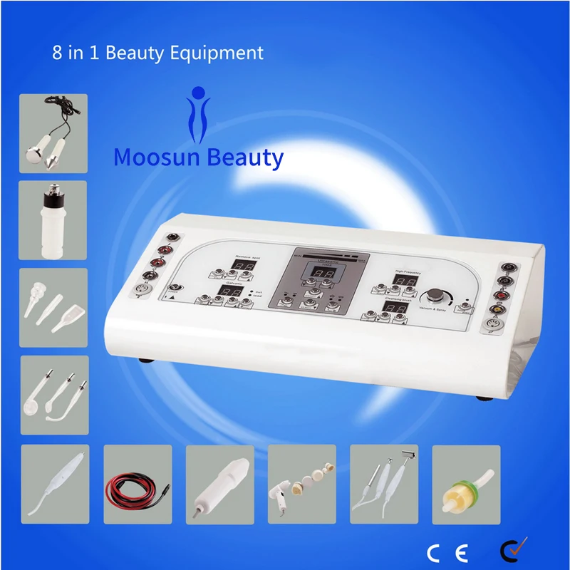 Moosun Ultrasonic Vacuum Spray Galvanic Facial Machine Massager Facial