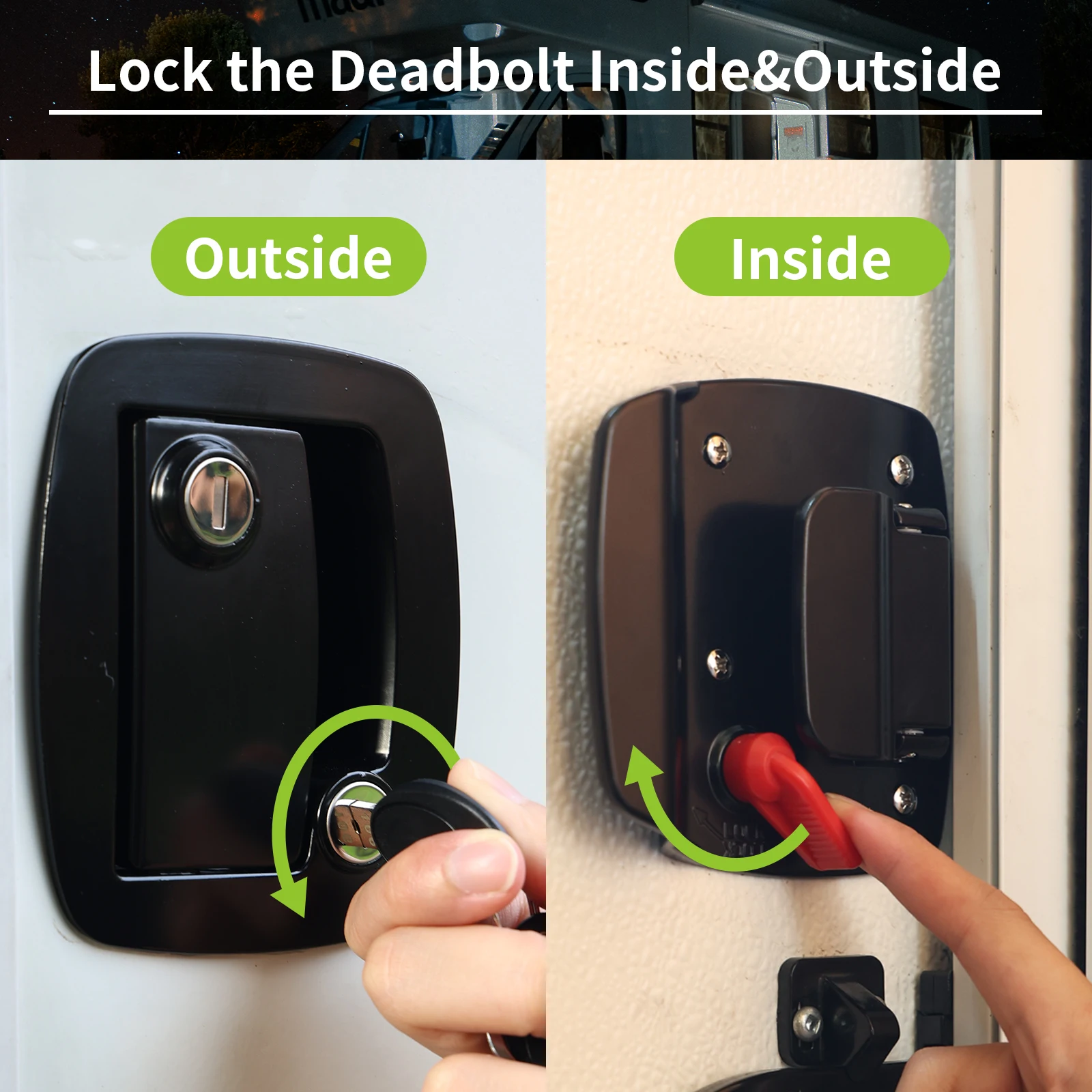 Rv Door Lock,For Trailer And Camper,Heavy Duty Zinc Alloy Structure