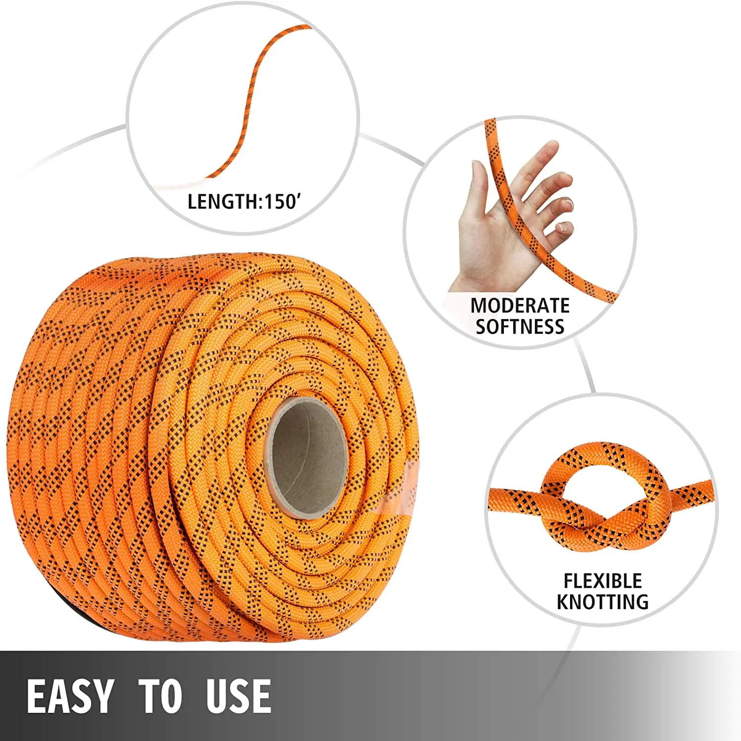Double Braid Polyester Rope Nylon Pulling Rope High Force Polyester