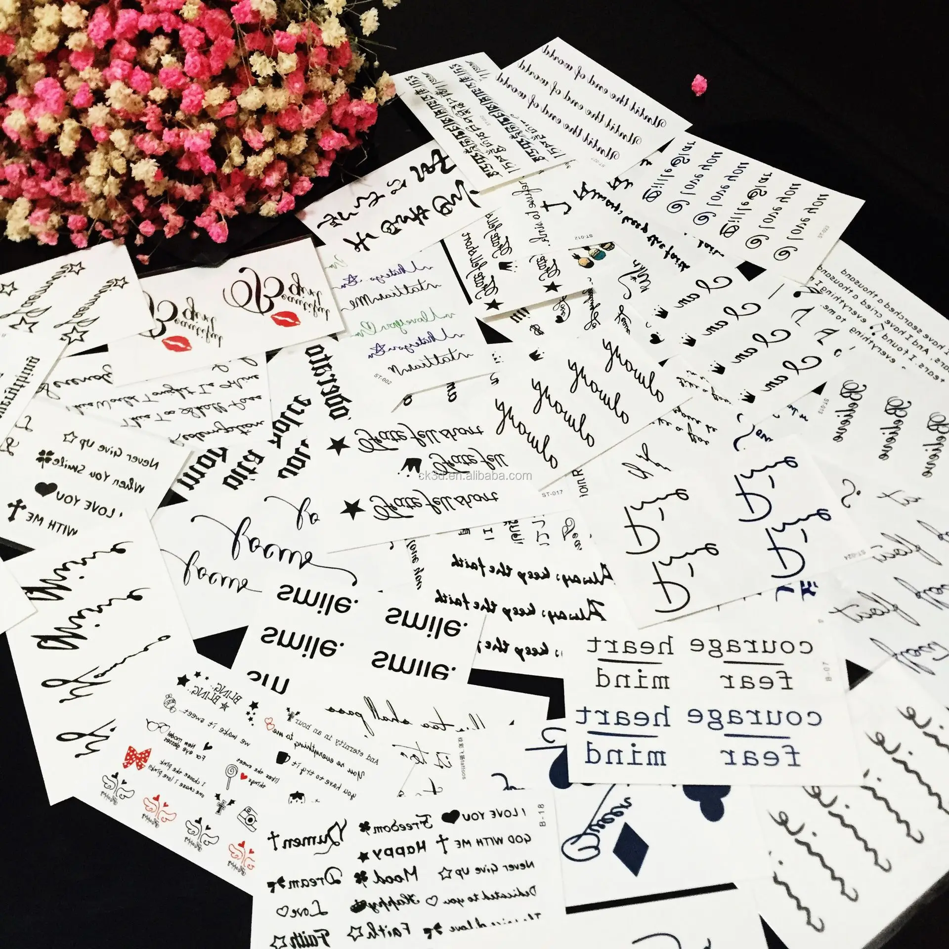 定制临时纹身贴纸,高品质永久性手印,便宜的生病纹身