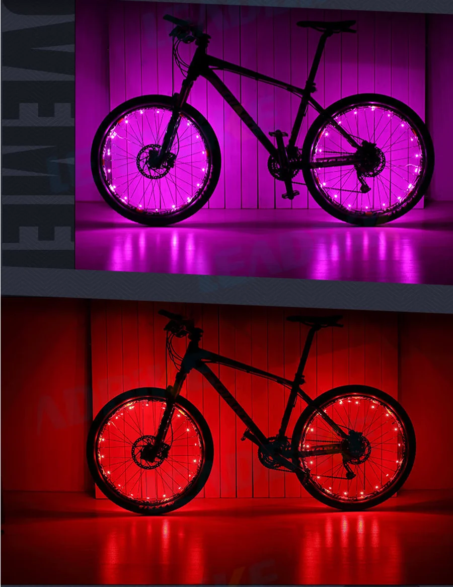 彩色led 自行车车轮灯自行车超级明亮的辐条溢价 7 种颜色防水自行车