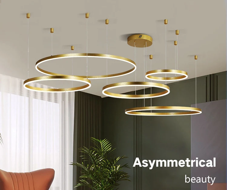 Circle ring living room contemporary LED modern chandeliers and lamps chandeliers pendant lights