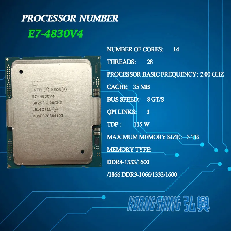 Intel Xeon E7-4850 v4: Spécifications détaillées et