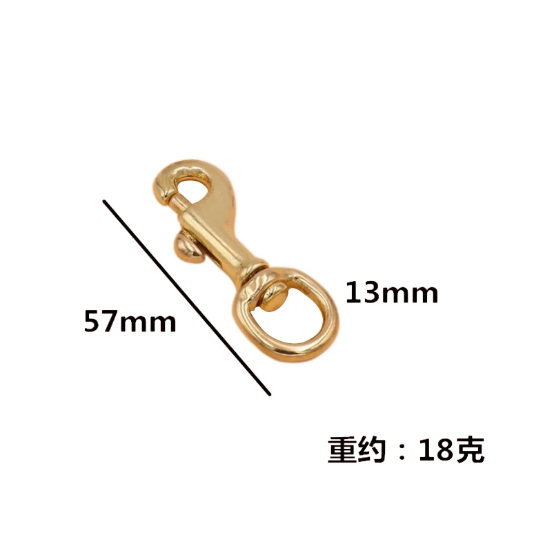 BT-B04 Clips Straps Carabiner Round High Polish Antique Swivel Carabin 20mm Solid Brass Snap Hook Webbing Hook Carabiner for Dog