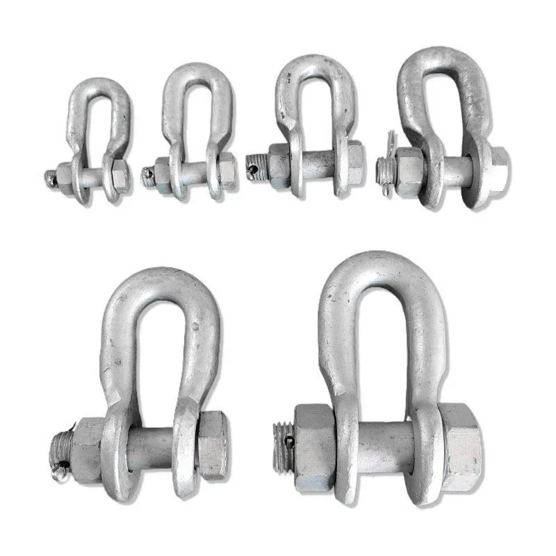 Galvanized Steel U Clevis Shackle For Linking Grid Power Fitting ...