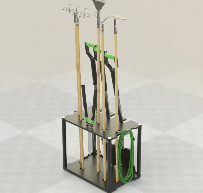 Metal Garden Tools Display Rack Shovel Spade Organizer Rack Tools Stand