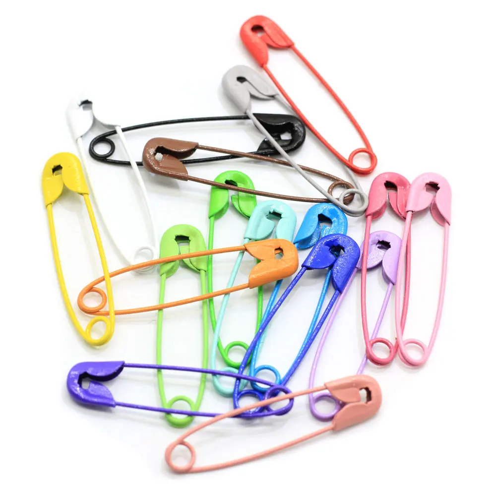 100Pcs Silver/Gold/Black Iron Safety Pins DIY Sewing Tools Accessory Large Safety  Pin Small Brooch Apparel Accessories