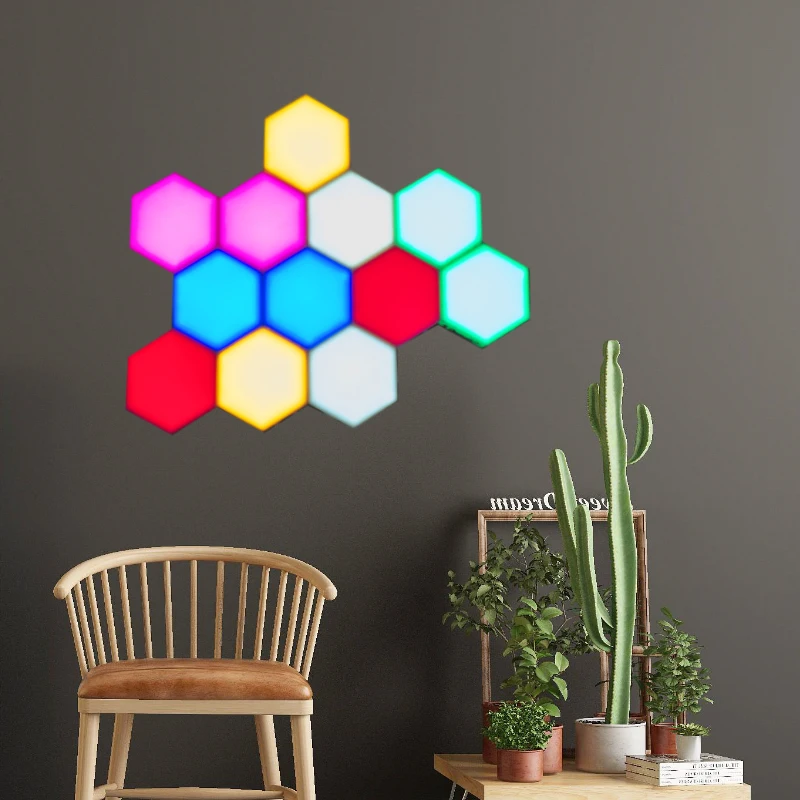 Quantum Modern Led Lamp Honeycomb Design Wall Lamp Smart Touch Led Wall ...