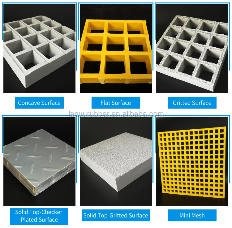 50mm*50mm Mesh Size Plastic Grating Fiberglass Frp Panel Molded Grp/frp ...