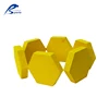 Wooden Geometry Toys 50pcs 25mm Yellow Wood Hexagonal Piece Blocks