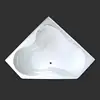 Best acrylic white triangle drop-in Embedded spa tub corner steel enamel bathtub