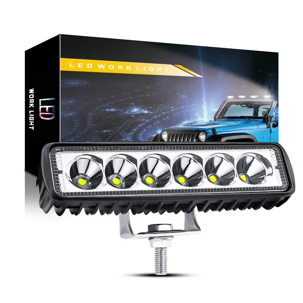 DXZ 18W Driving Fog Offroad LED Work Car Light 12V LED Universal Car 4WD led beams Work Light Bar Spotlight Flood Lamp