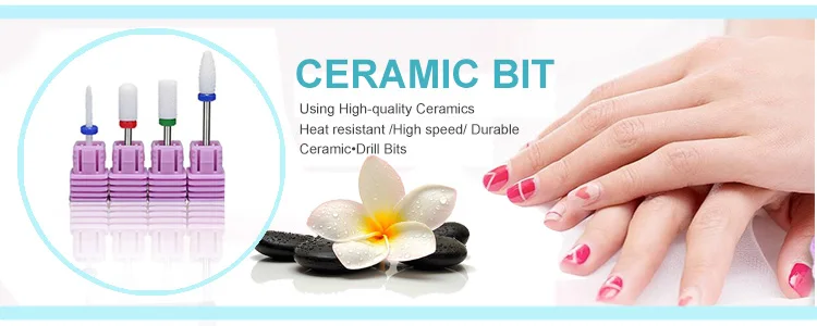 Hot Electric Manicure & Pedicure Set Sharpen Tapered Rotary Cuticle Bit Grind The Dead Skin Nail Cutters Ceramic Nail Drill