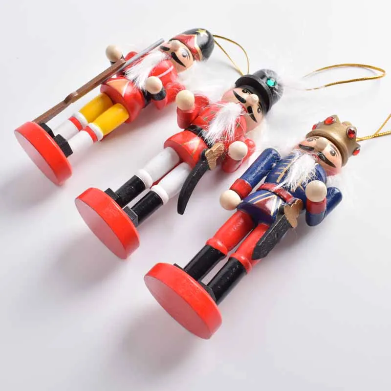 Wholesale 2020 Hot Sale Decorative Wooden Nutcrackers 6pack/set 12cm
