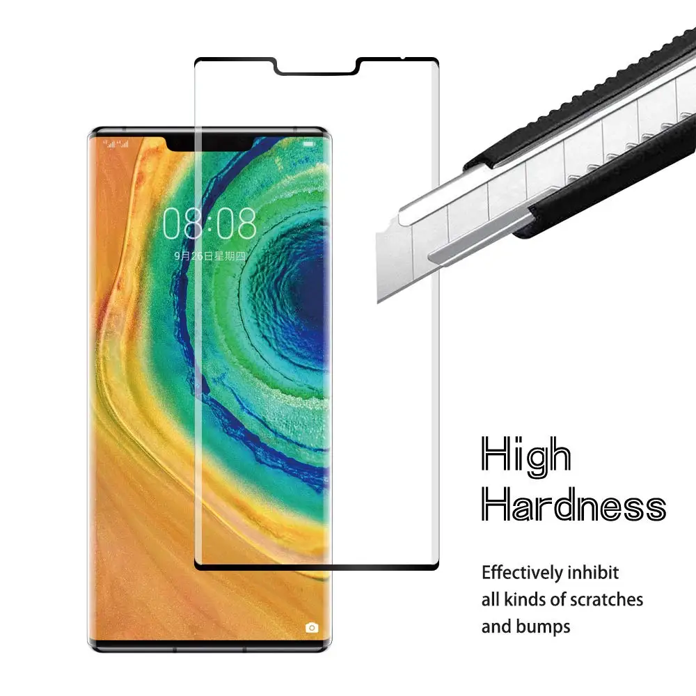 Huawei Mate 30 Pro 3d Curved Clear 9h Hardness 0.33mm Tempered Glass Screen Protector