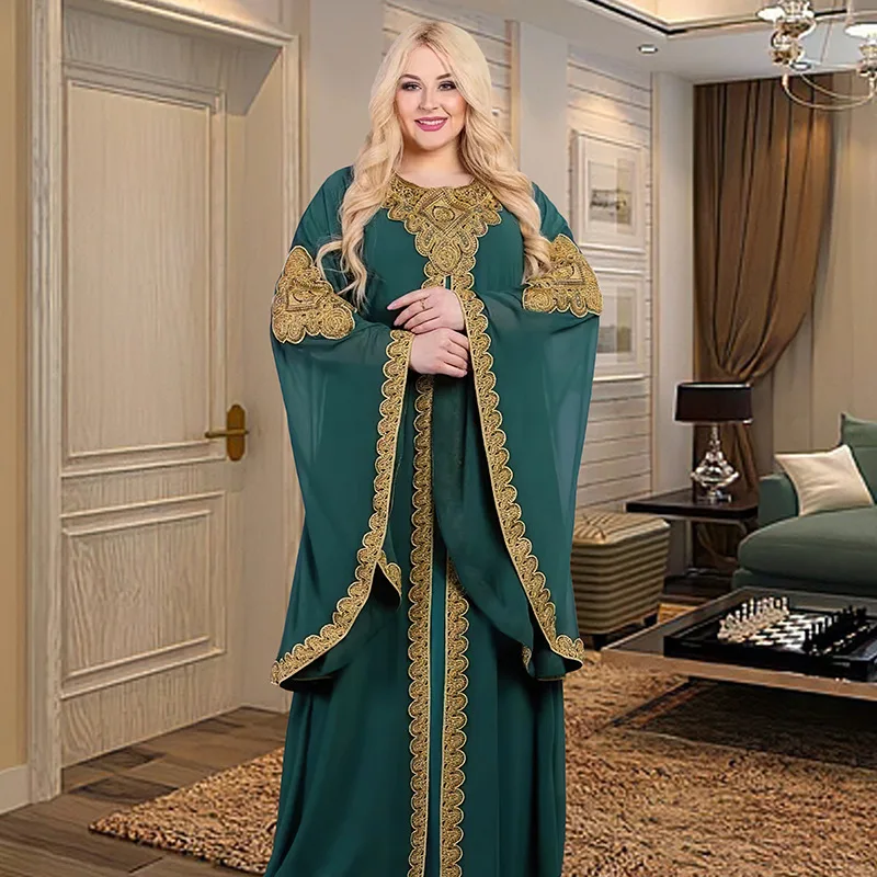 Abaya Traditionnelle et Ethnique, Robe Longue Élégante de Luxe pour Femme Musulmane Grossiste Turquie