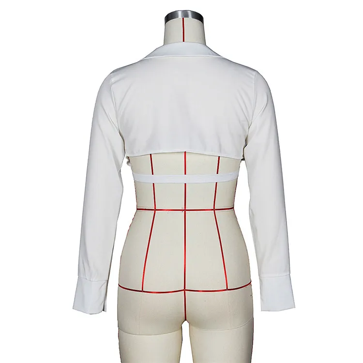 Turndown Neck Solid Button Up Ladies Crop Tops Shirts For Women Blouses Long Sleeve Shirts Women Shirts