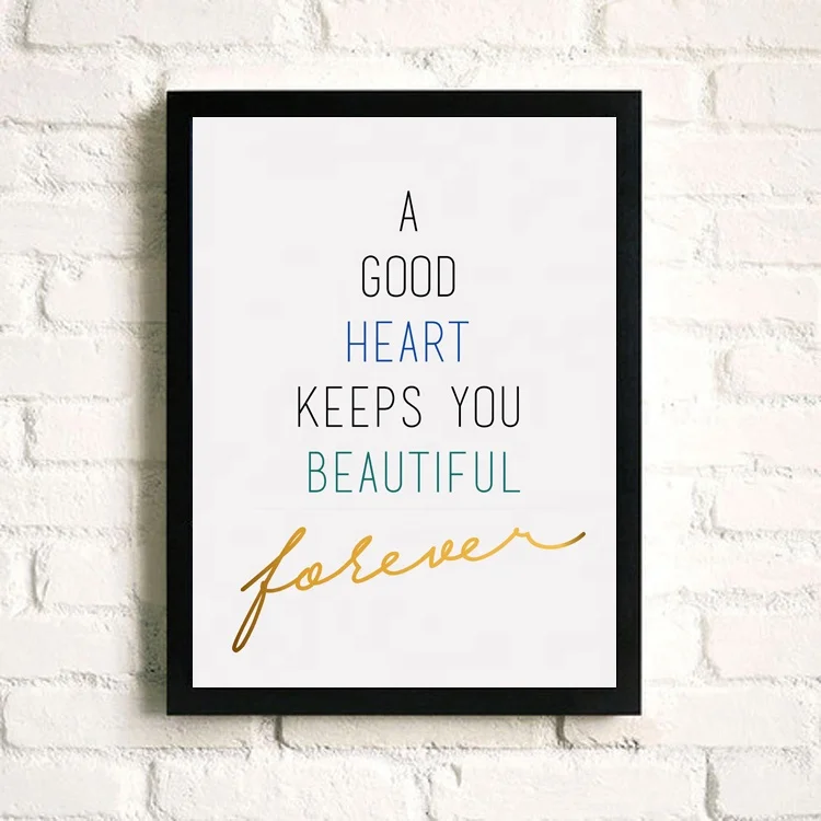 Posters Prints Wall Art Motivational Quotes Letter Patterned Canvas Painting New