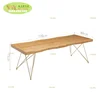 Home furniture solid wood slab dining table /live edge oak /ash wood restaurant dining table with metal legs