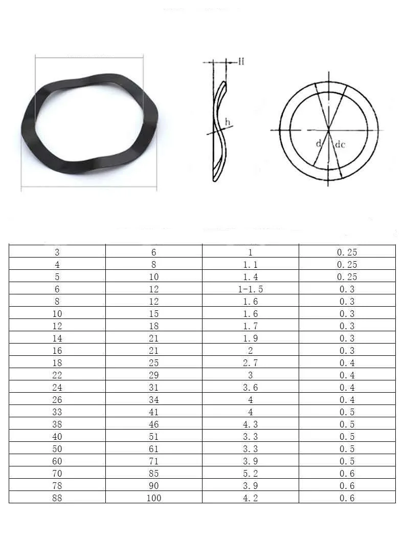 A2/a4 65mn Wave Spring Washer Din137 Buy Beryllium Copper Wave Spring