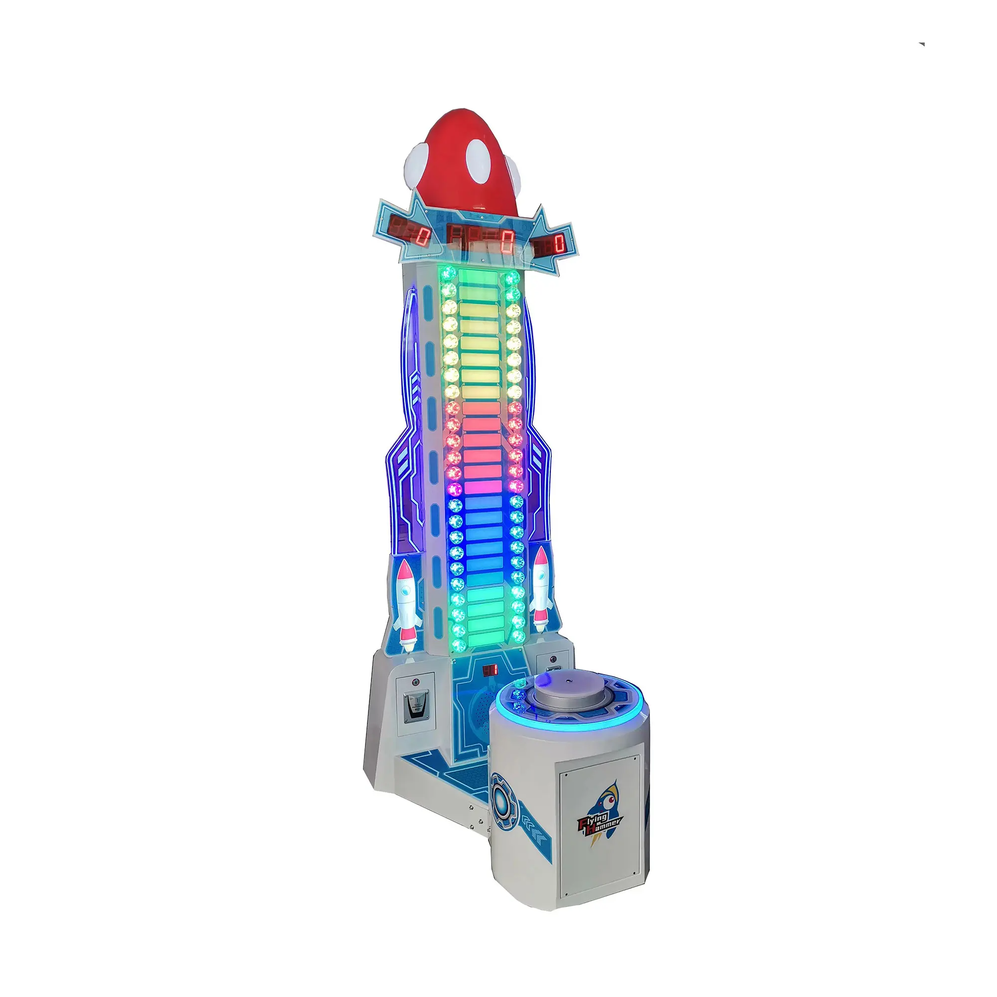 RaiseFun Metal Arcade Machine Coin-Operated Hammer Slam Strength Games with Ticket Redemption for Amusement Parks supplier