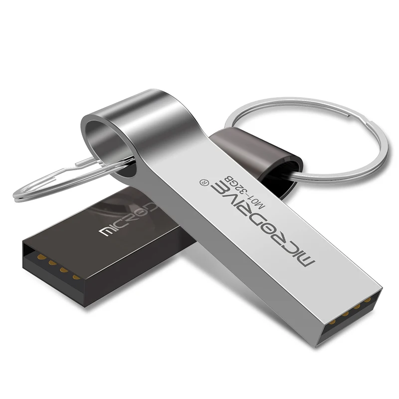 wholesale Custom Logo Stainless Steel Key chain USB pen drive 1GB 2GB 4GB 8GB 16GB 32GB 64g memory stick - ANKUX.COM