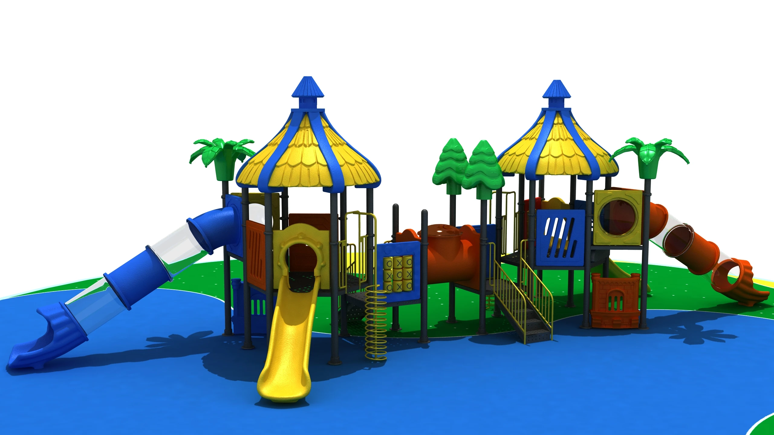 Wonderful Outdoor Playgrounds Kids Plastic Slides Games In Guangzhou