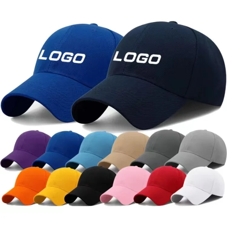 Custom Logo 3d Embroidered 100 Cotton Baseball Cap Adjustable Plain