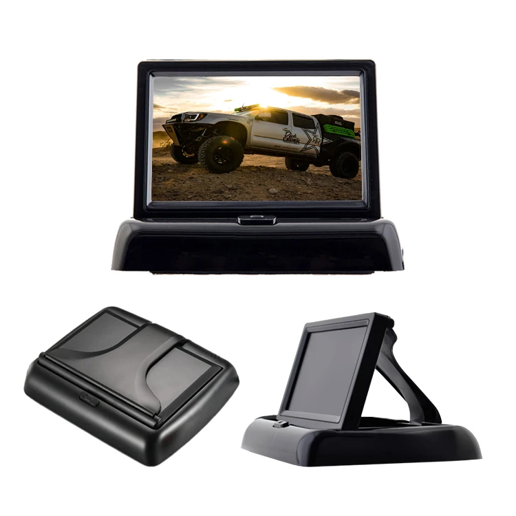 4.3 inch adjustable screen left front view side mirror car camera
